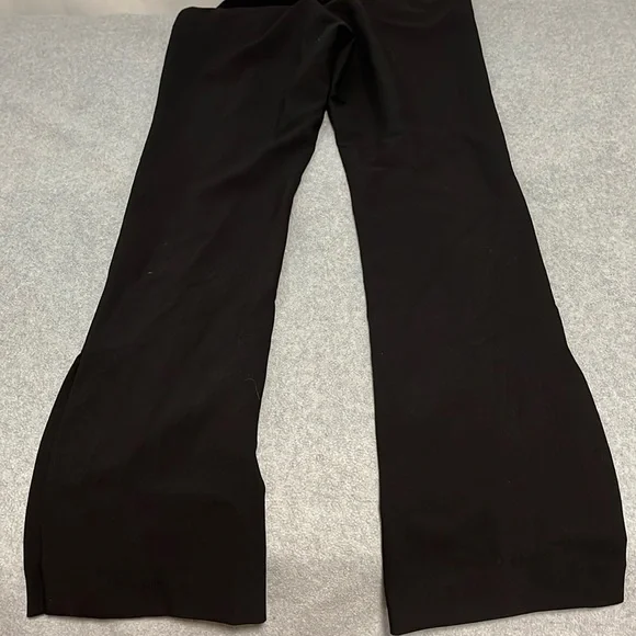 Zara High Rise Trouser Pants Large BlackSide Slit Office Career - Picture 9 of 12